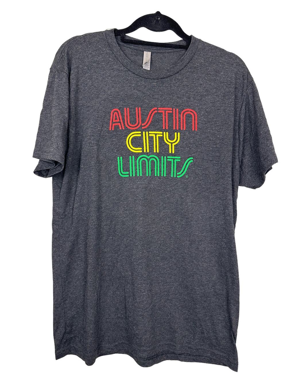 Next Level Apparel Austin City Limits Men's Sz: L Grey Crewneck Pullover T-Shirt